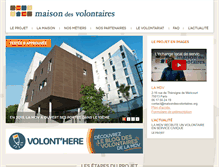 Tablet Screenshot of maisondesvolontaires.org